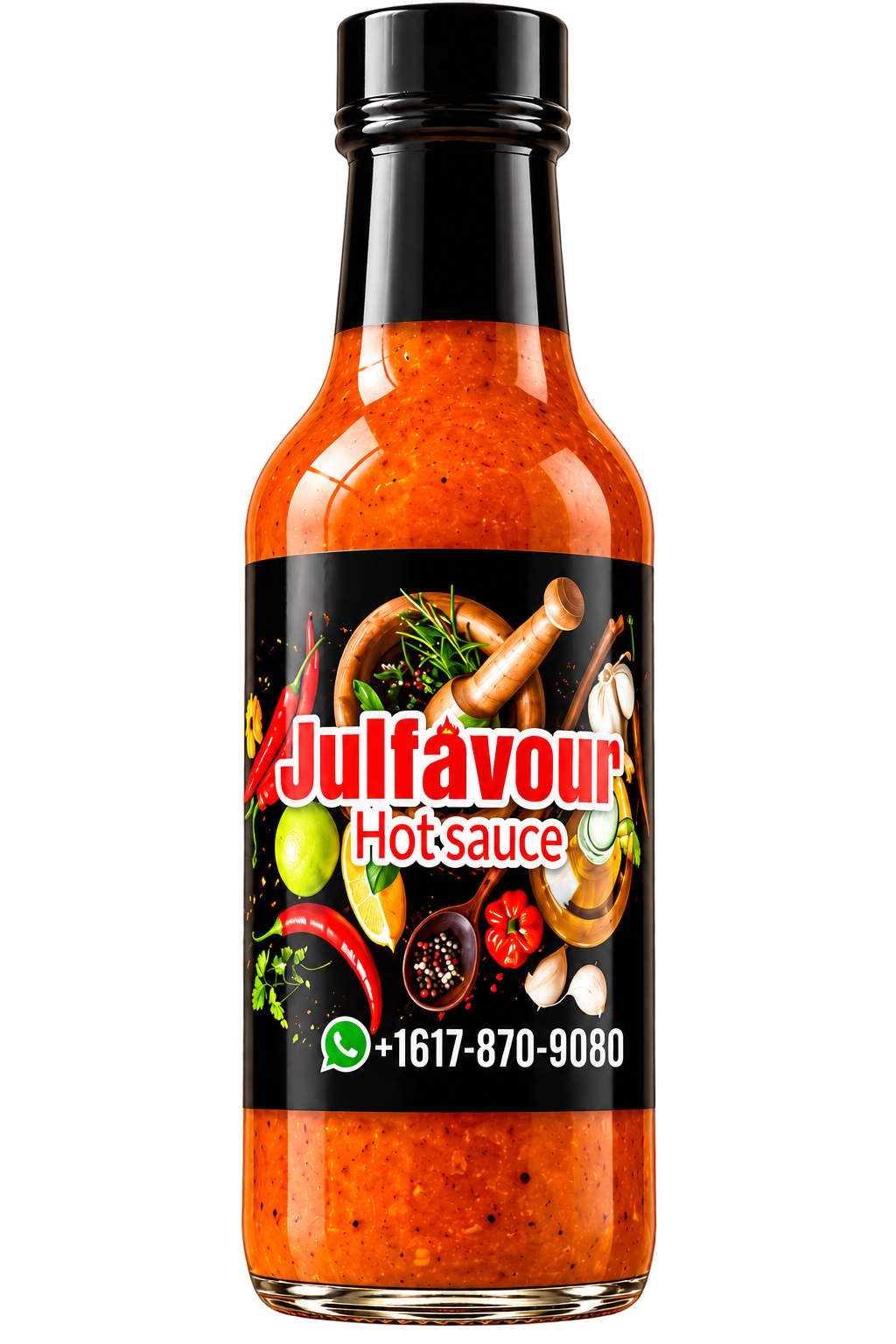 JulFavour Hot Sauce bottle